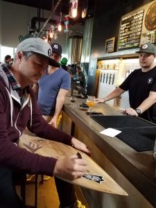 surfboard signing