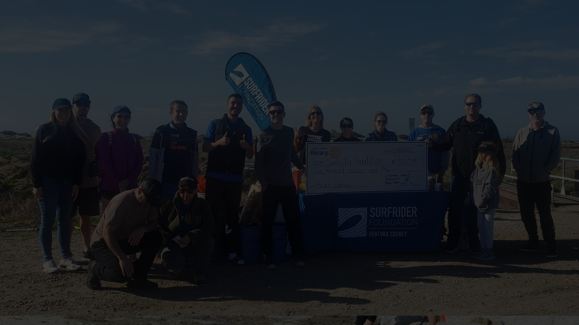 A group of volunteers at a local cleanup.